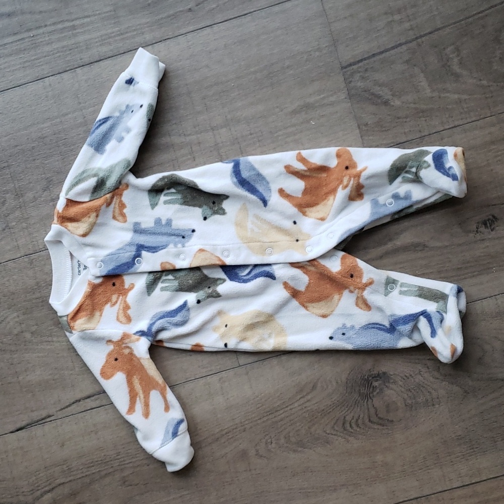 Carters, Sleeper, 3 month, white